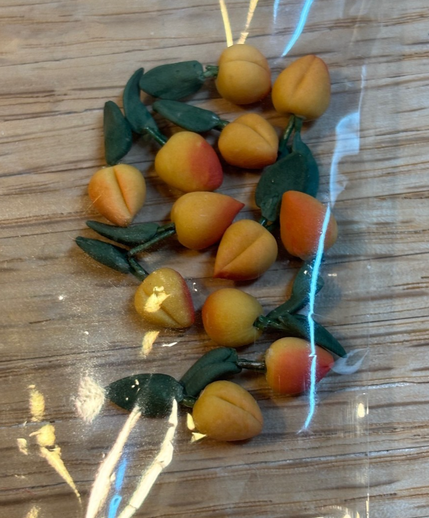 Dollhouse Miniature Set of 12 Peaches