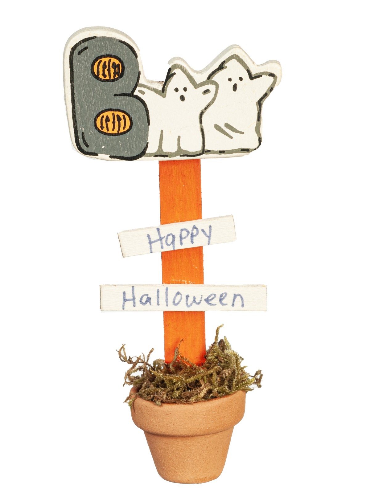 Dollhouse Miniature BOO Porch Pot