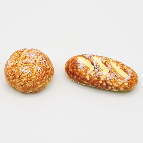 Dollhouse Miniature Bread, Set of 2