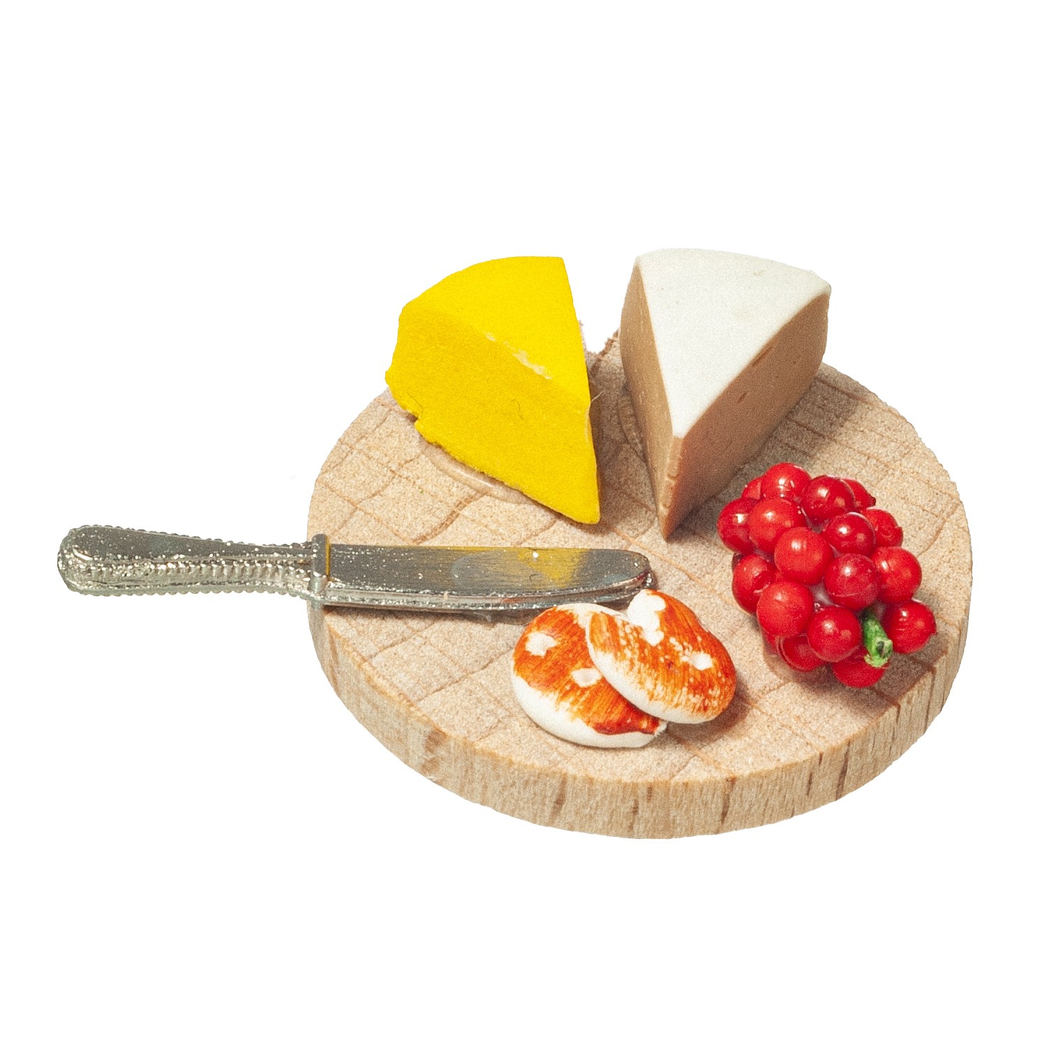 Dollhouse Miniature Cheese and Grapes Board