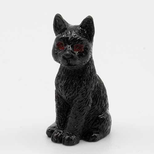 Dollhouse Miniature Black Cat