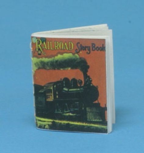 Dollhouse Miniature Readable Book with Illustrations- Railroad Story Book