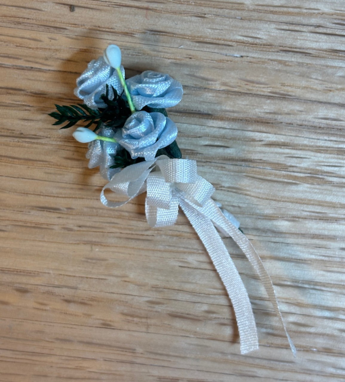 Dollhouse Miniature Bridesmaid Bouquet - Blue and White