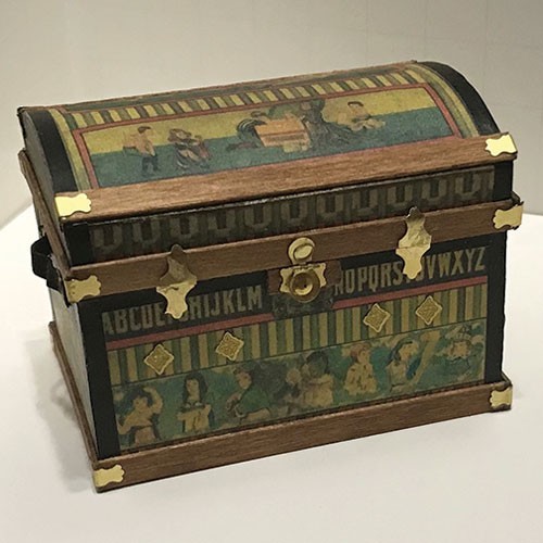 Dollhouse Miniature Lithograph Wooden Trunk Kit, Child's Classic ABC