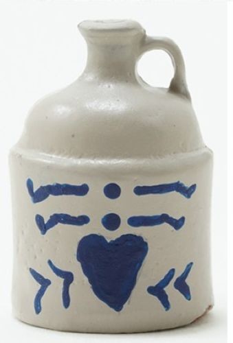 Dollhouse Miniature Jug with Blue Design