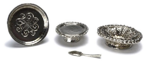Dollhouse Miniature Cake Tray Basket by Falcon Miniatures