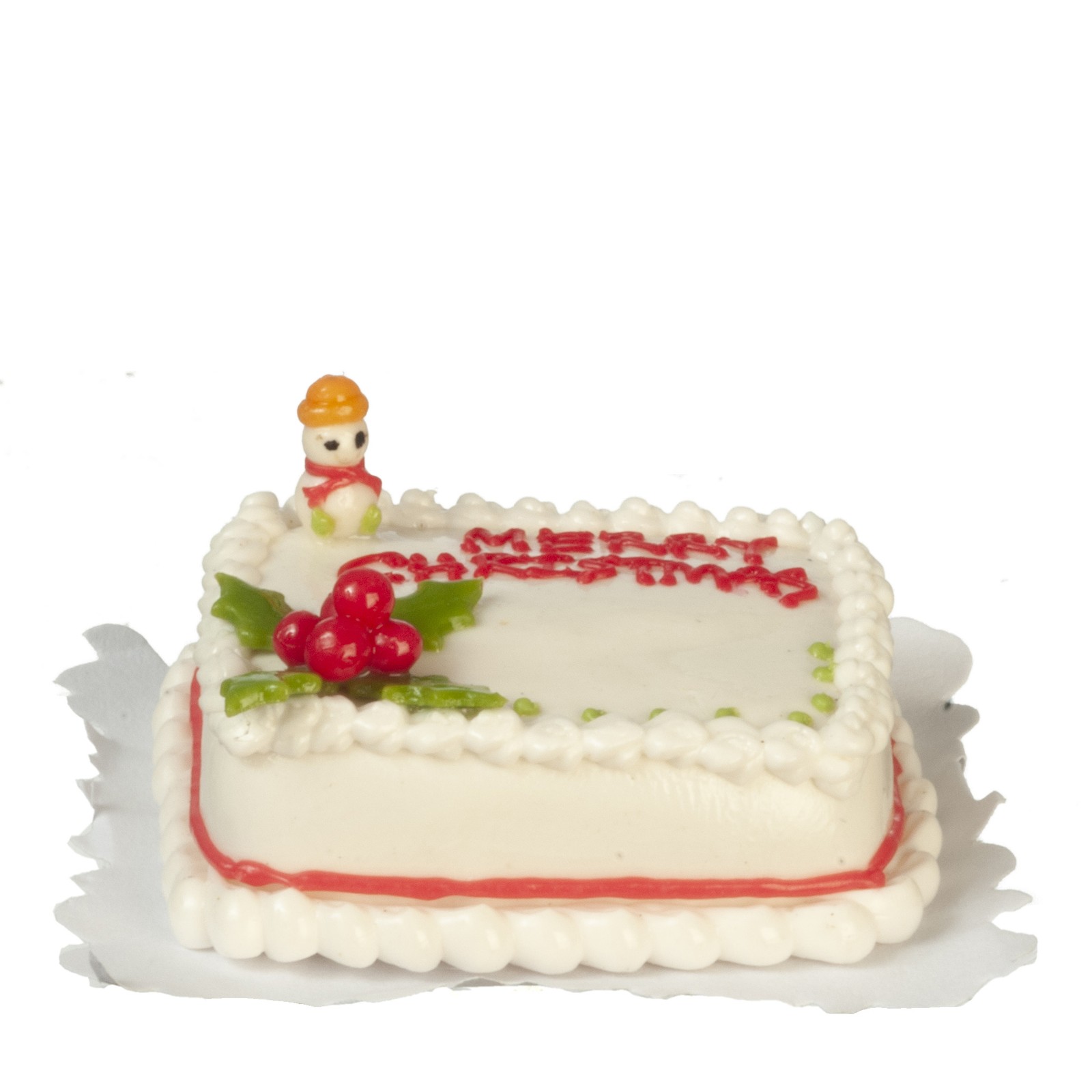 Dollhouse Miniature Christmas Sheet Cake
