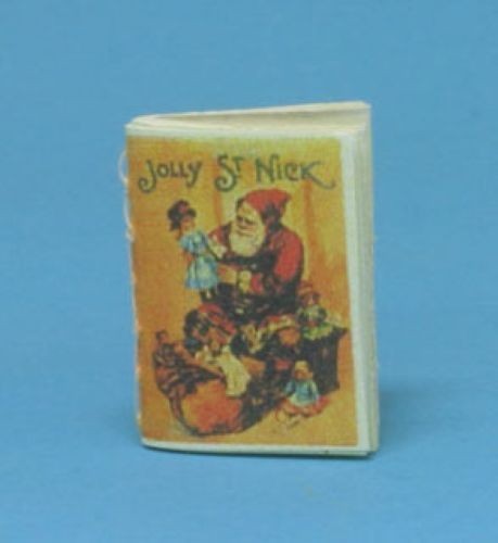 Dollhouse Miniature Readable Book with Illustrations- Jolly St. Nick