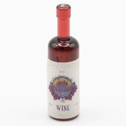 Dollhouse Miniature Wine Bottle with Label