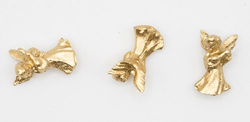Dollhouse Miniature Gold Colored Angel Ornaments