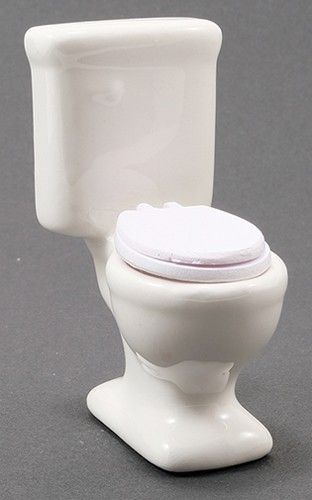 Dollhouse Miniature White Toilet