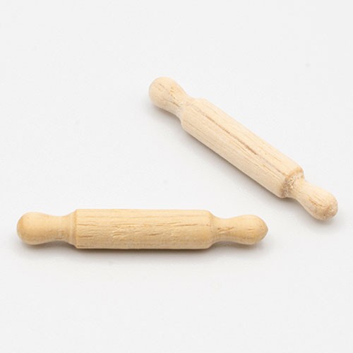 Dollhouse Miniature Wooden Rolling Pins Set of 2