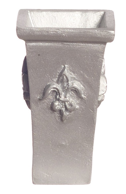 Dollhouse Miniature Square Silver Plant Stand by Falcon Miniatures