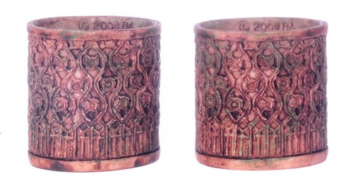 Dollhouse Miniature Ancient Round Planter XL, Set of 2, by Falcon Miniatures
