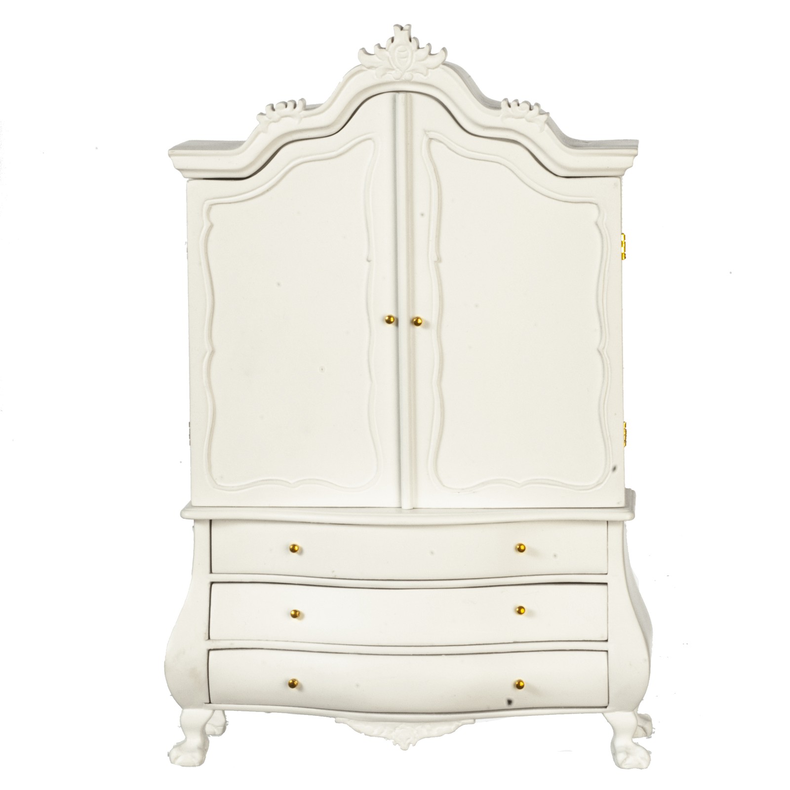 JBM Dollhouse Miniature - Dutch Baby Cabinet in White