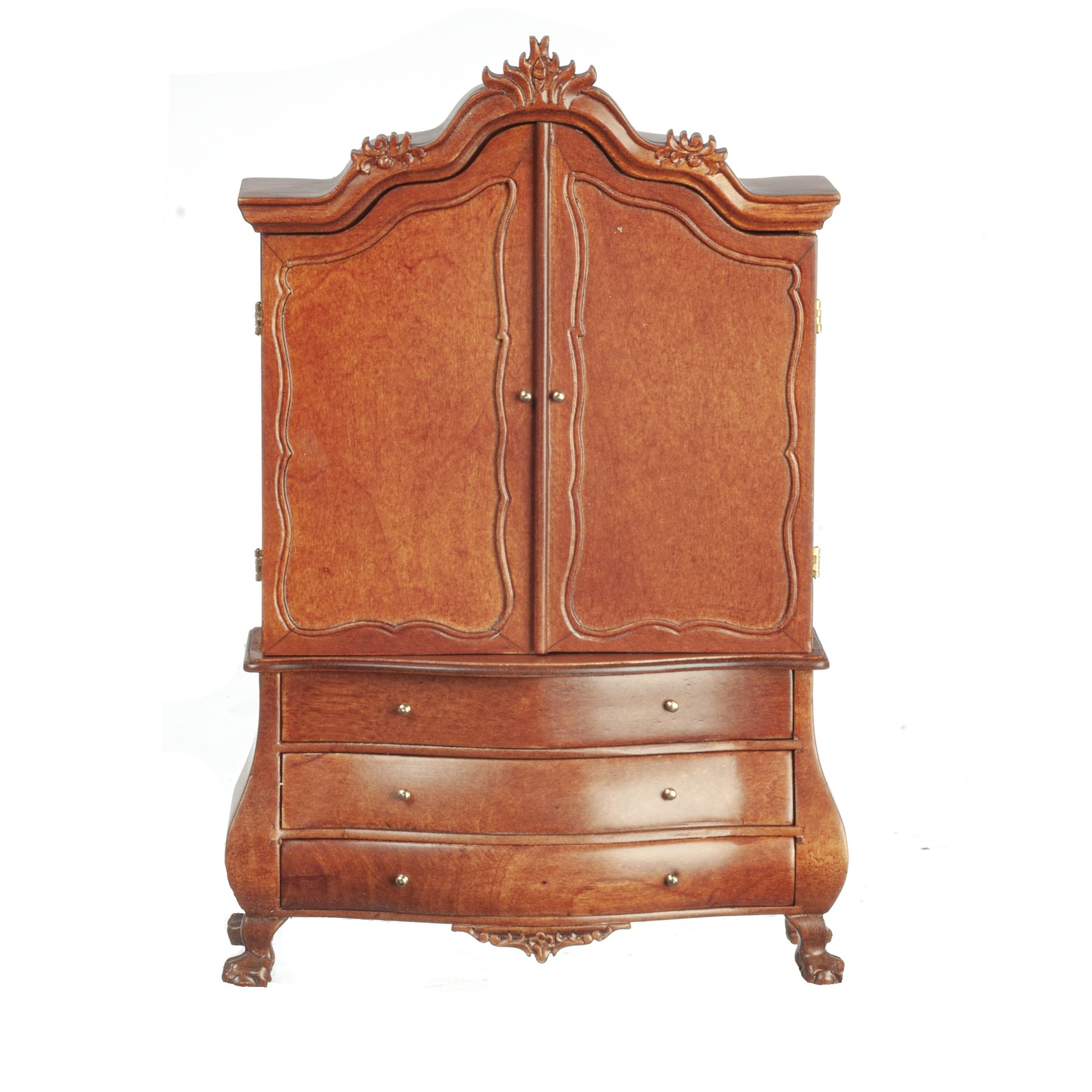 JBM Dollhouse Miniature - Dutch Baby Cabinet in Walnut