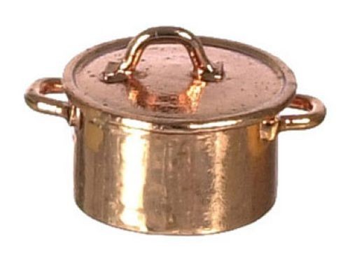 Dollhouse Miniature Small Copper Casserole by Falcon Miniatures