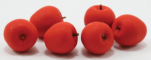 Dollhouse Miniature Set of 6 Red Apples