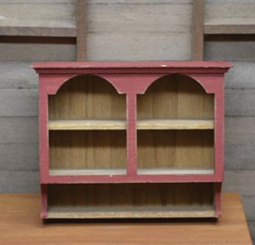 Dollhouse Miniature Red Wall Cupboard by Sir Thomas Thumb