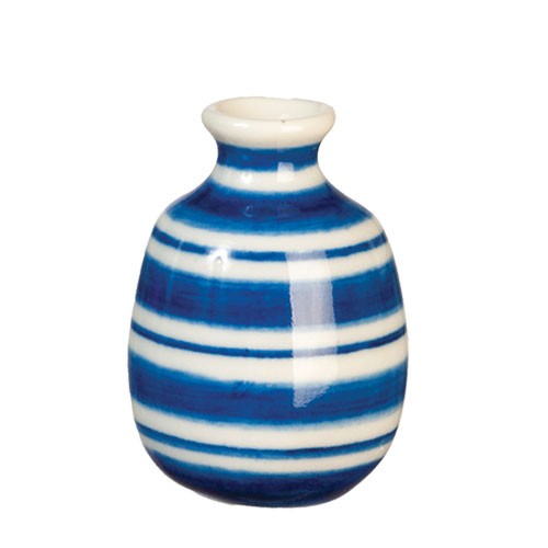 Dollhouse Miniature Blue and white Ceramic Vase