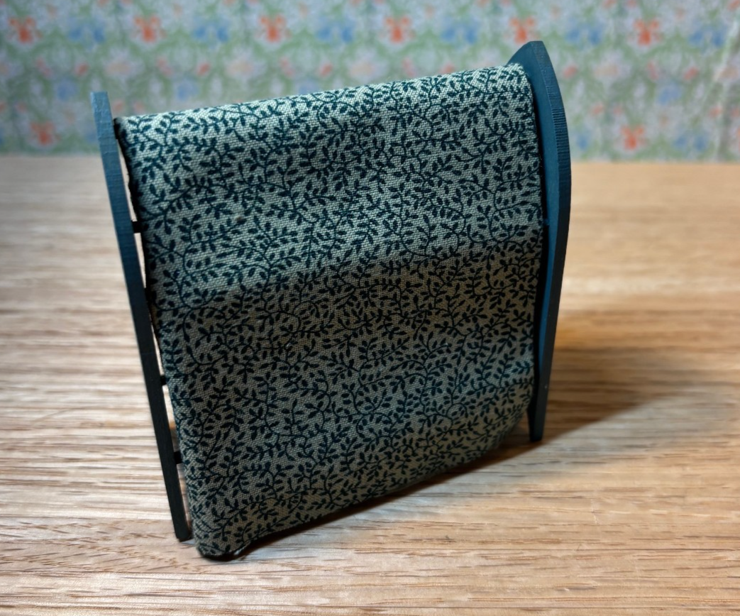 Dollhouse Miniature Blue Quilt Rack by Sir Thomas Thumb