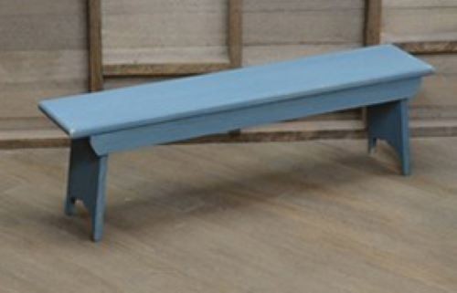 Dollhouse Miniature Blue Wooden Bench by Sir Thomas Thumb
