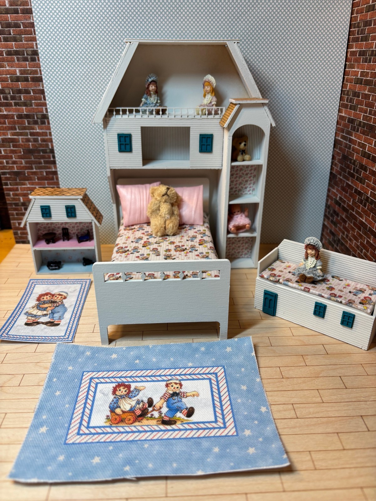 Dollhouse Miniature Handcrafted Girl's Dollhouse Bedroom
