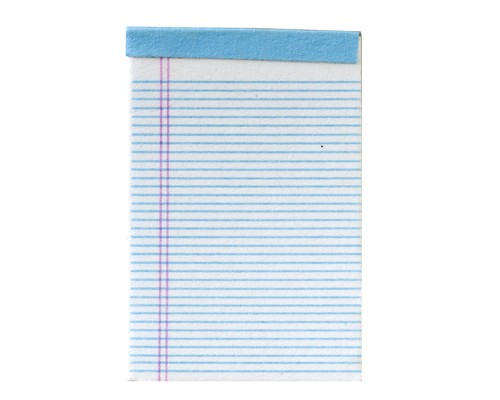 Dollhouse Miniature Lined Legal Pad White  - Handcrafted