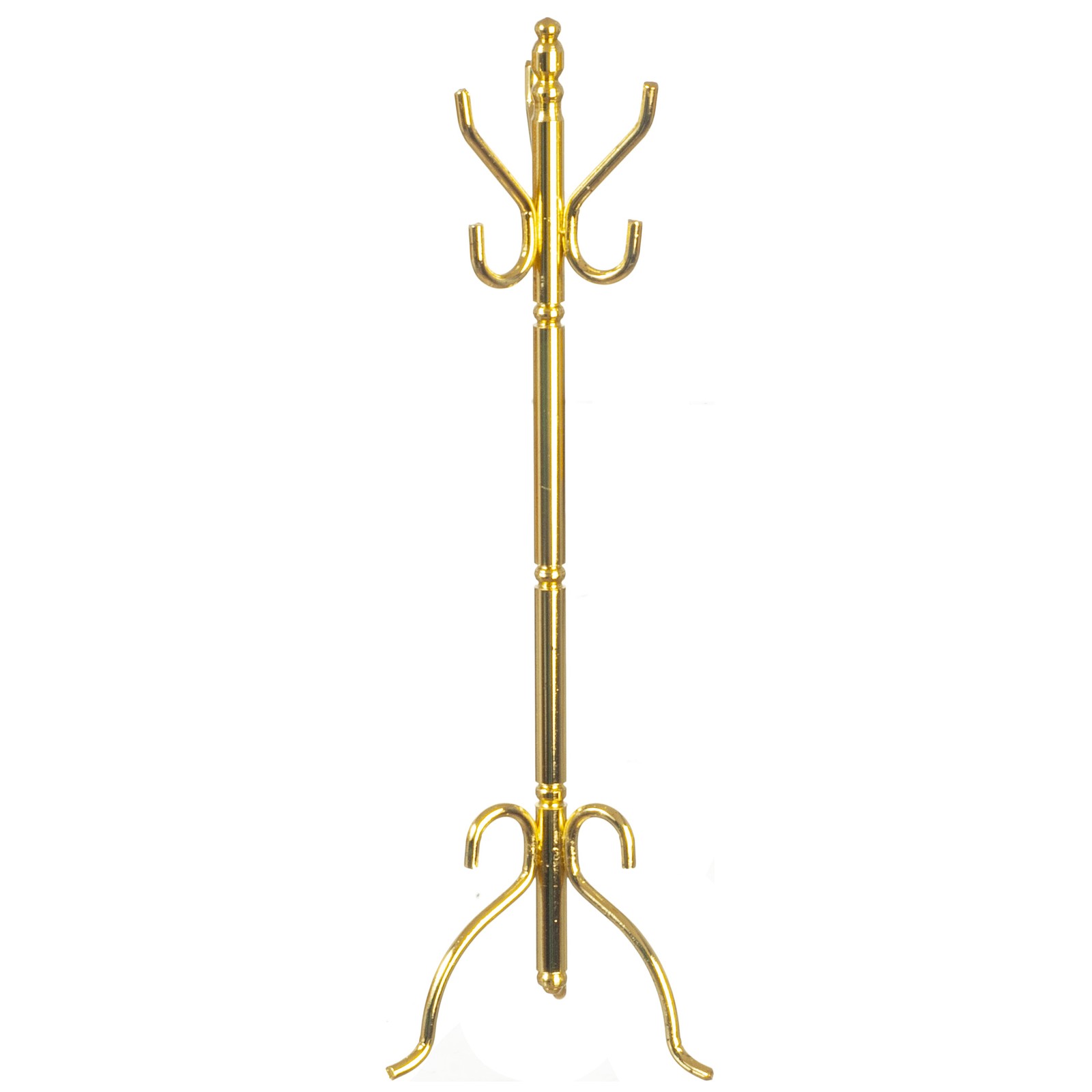 Dollhouse Miniature Brass Coat Rack/Hall Tree