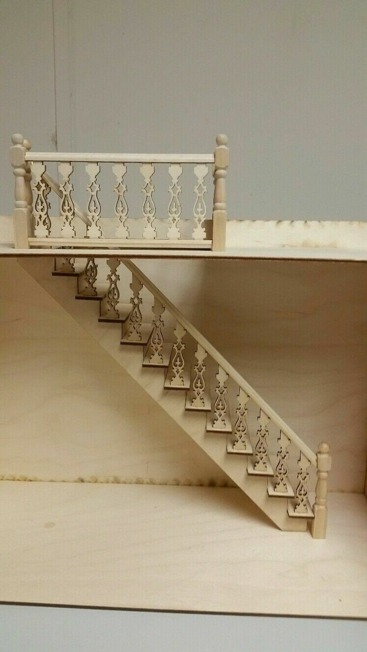 Dollhouse Lancaster narrow Straight staircase with Landing