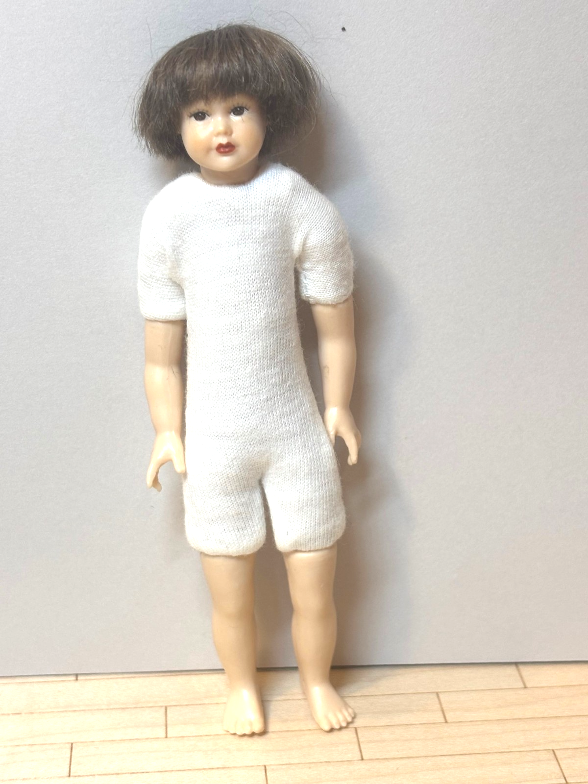 Heidi Ott Dollhouse Miniature 1:12 Scale Brunette Boy Doll