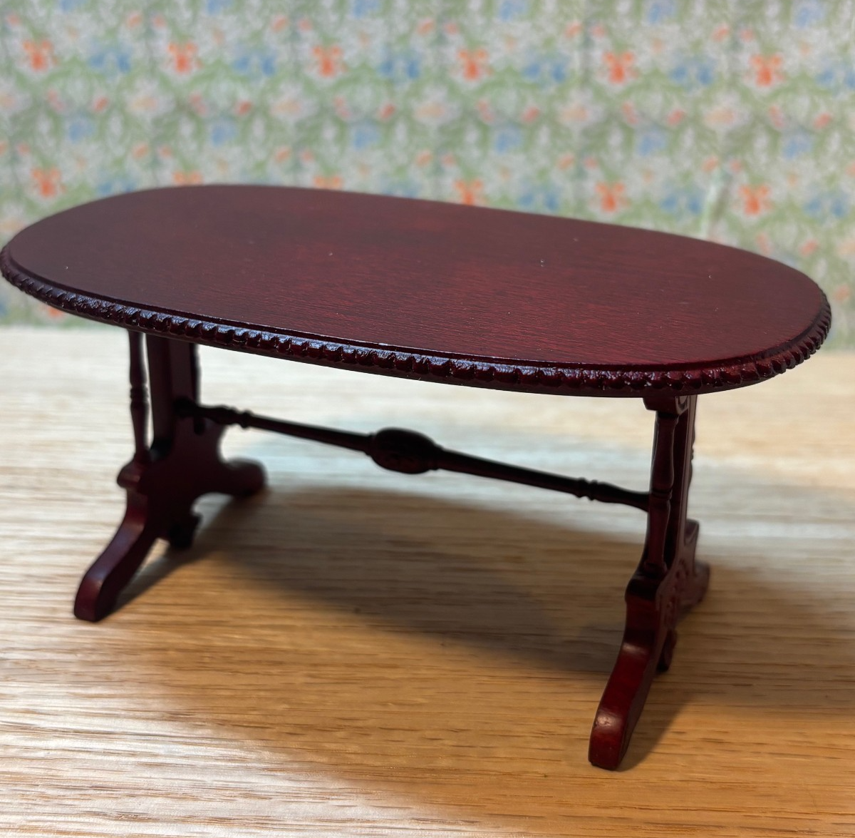 Dollhouse Miniature Walnut Dining Table by Hansson