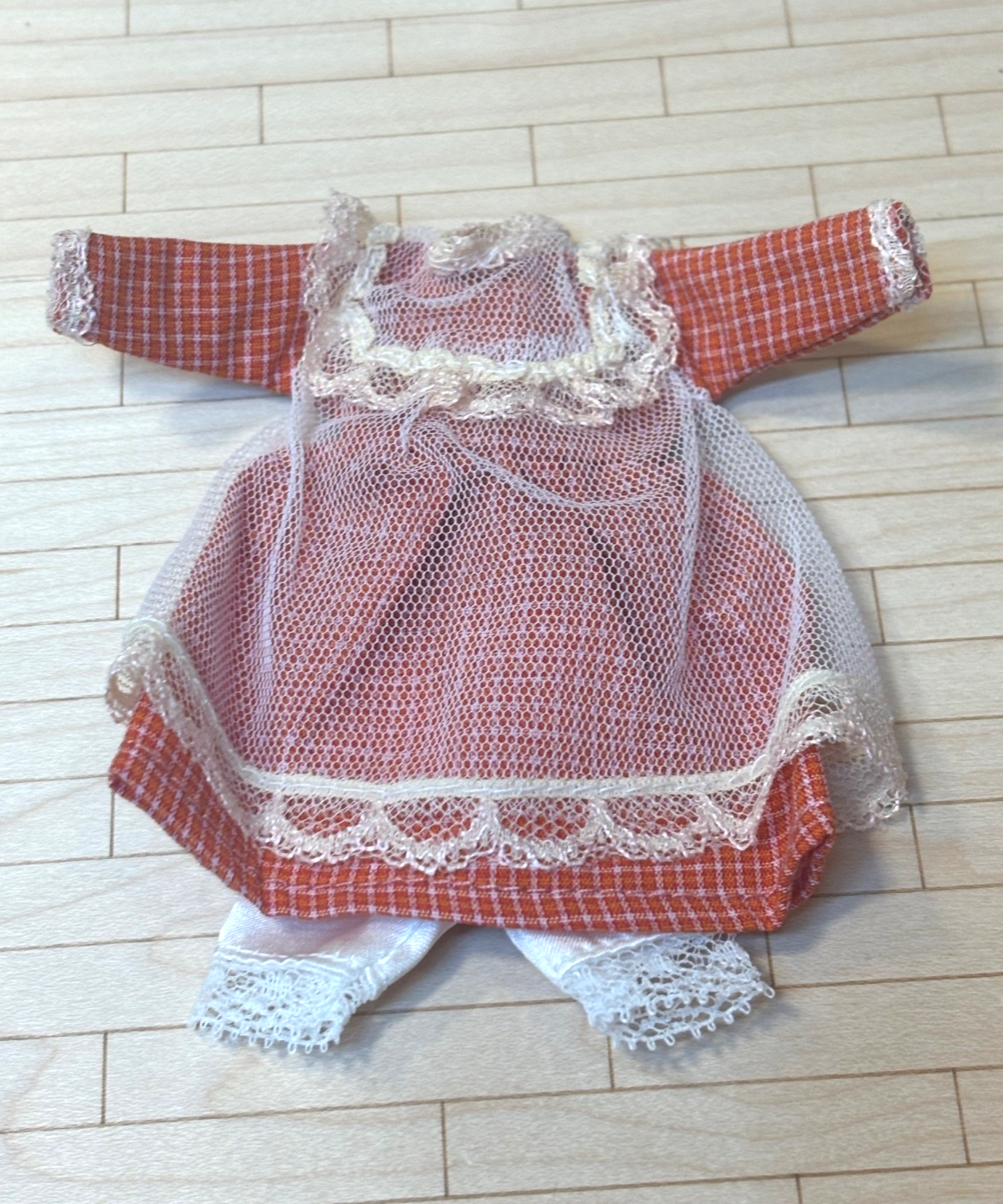Heidi Ott Dollhouse Miniature 1:12 Scale Girl's Red Smocked Dress