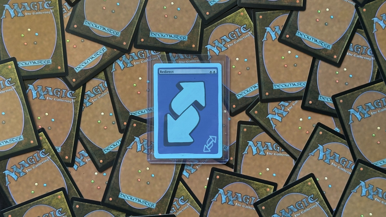MTG Hand-Painted Custom Alter - Redirect   Uno Reverse Card