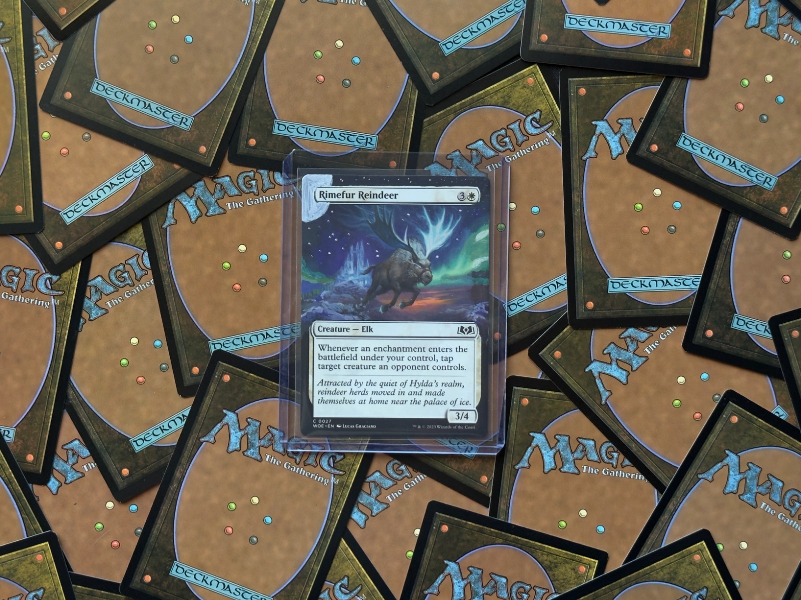 MTG Hand-Painted Custom Alter - Rimefur Reindeer