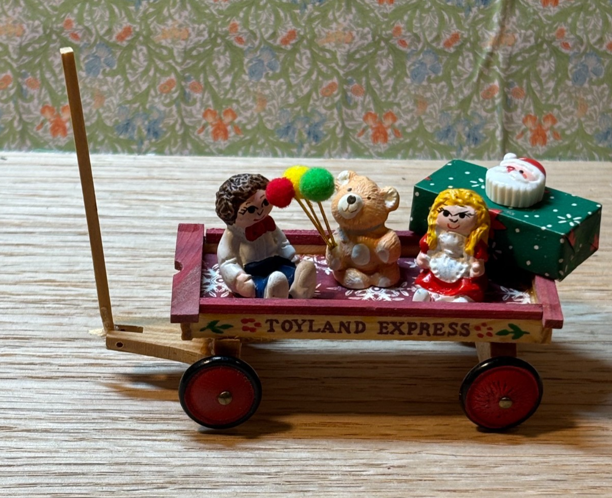 Dollhouse Miniature Toyland Express Wagon #2 Handcrafted