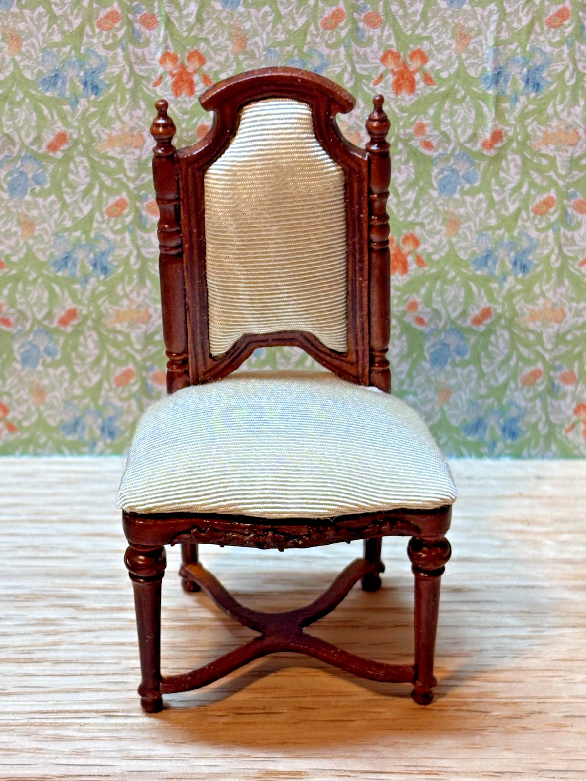 Dollhouse Miniature Walnut Side Chair by Hansson